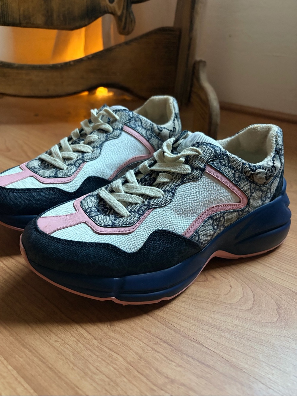 Authentic Gucci Rhyton GG Supreme Sneakers